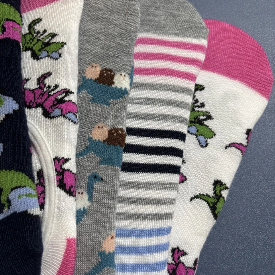 Calcetines Xhilaration para mujer forros antideslizantes 9 pares rayas dinosaurios nuevos con etiquetas Foto 4 de 4