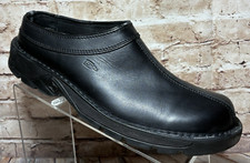 Dr. Martens DM's Black Leather Clogs Sz 10 Slip On Mules Shoes Vintage 90s Y2K