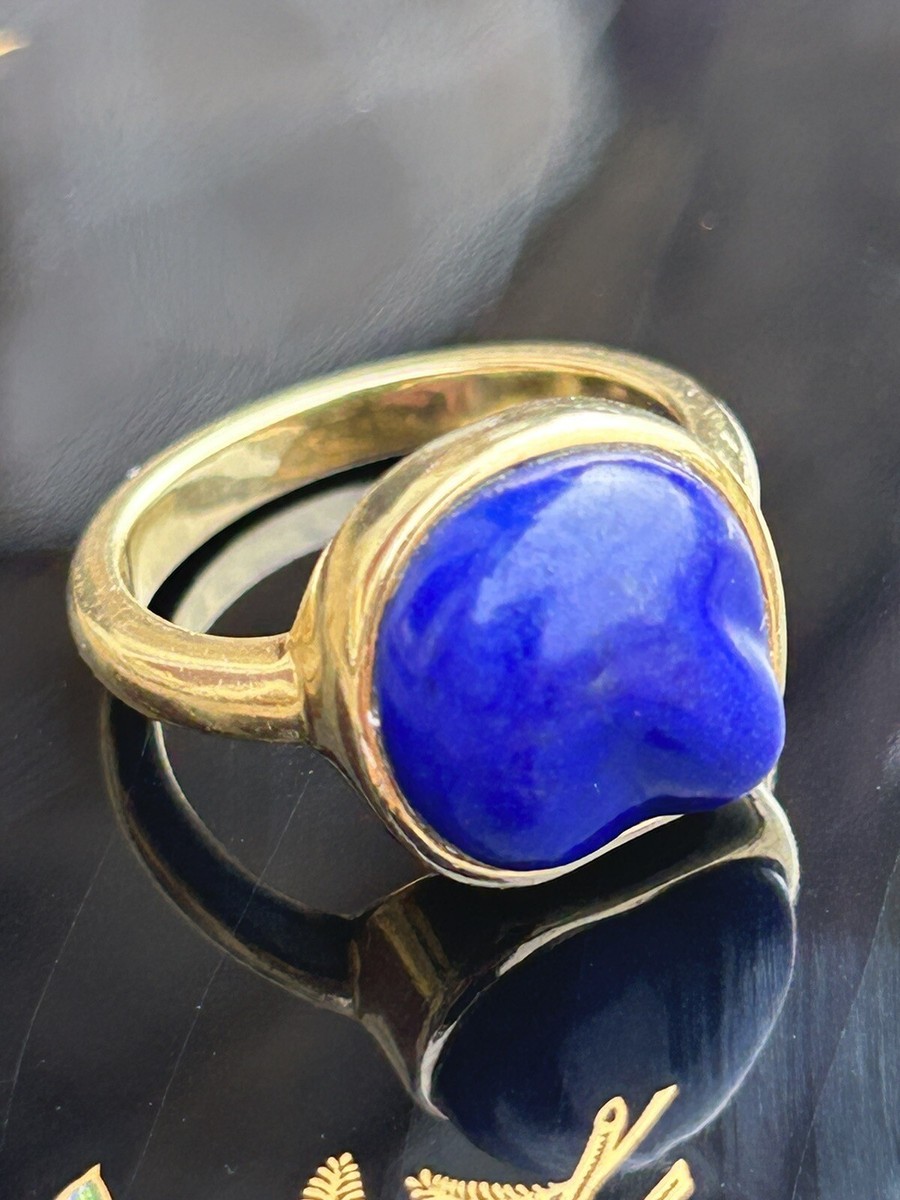Tiffany & Co 18K Gold Elsa Peretti Lapis Lazuli Cabochon Tiffany & Co 18K Gold Elsa Peretti Lapis Lazuli Cabochon