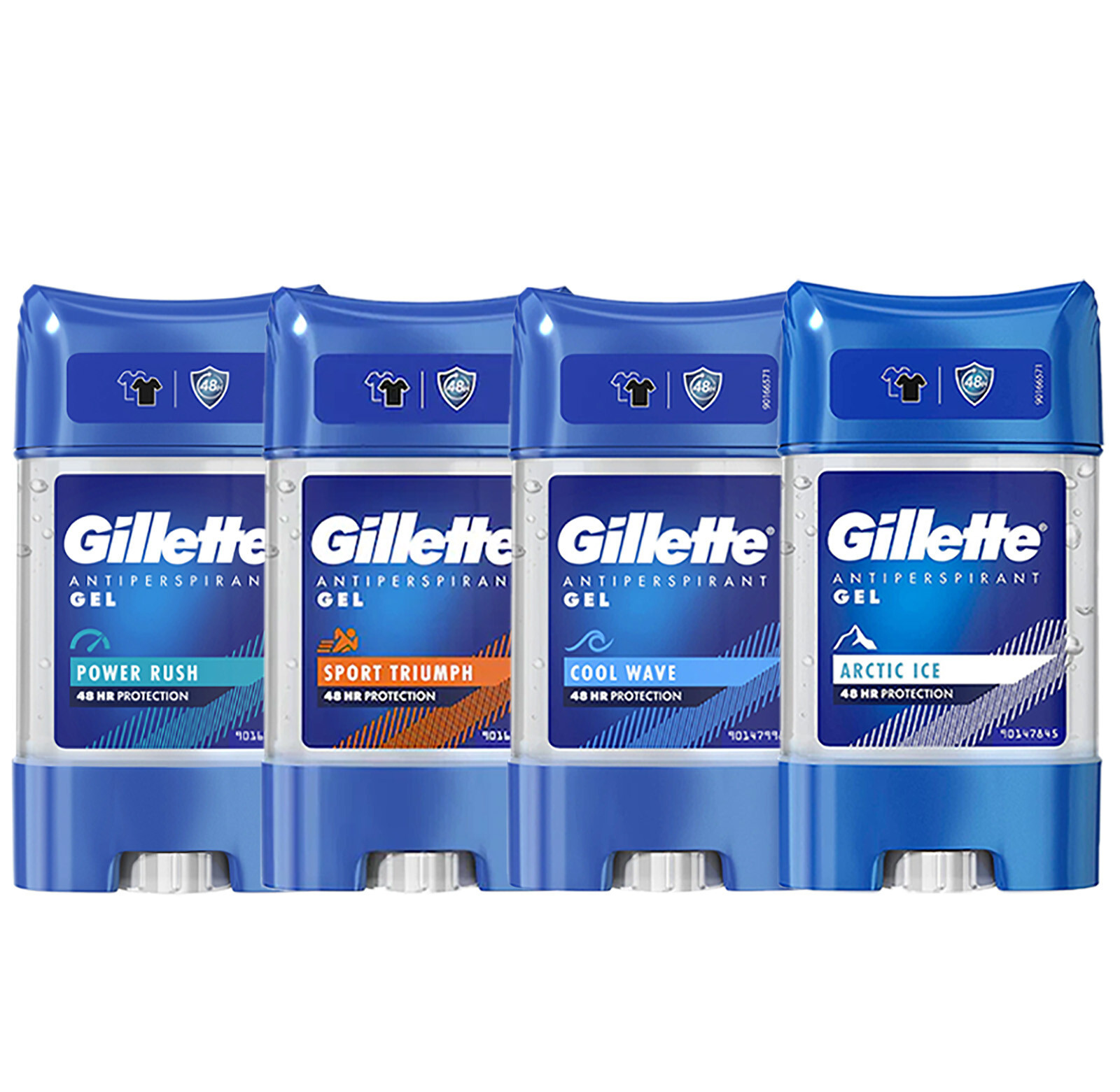 Gillette Deodorant Antiperspirant Gel Mixed Lot Assorted Scents 4 x