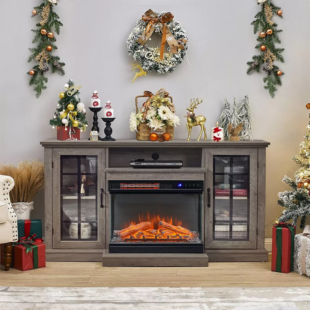 Tv hutch with fireplace deals
