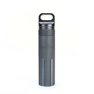 Waterproof Aluminium Cash Stash Capsule Keyring Secret Pill Holder Keychain UK