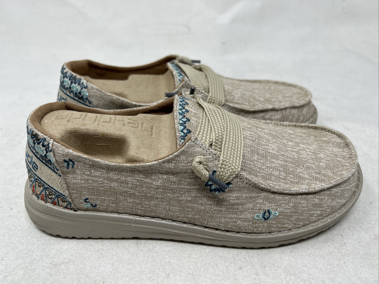 Hey Dude Wendy Flora Sunflower Beige Shoes Women Size 11 (CL609) eBay