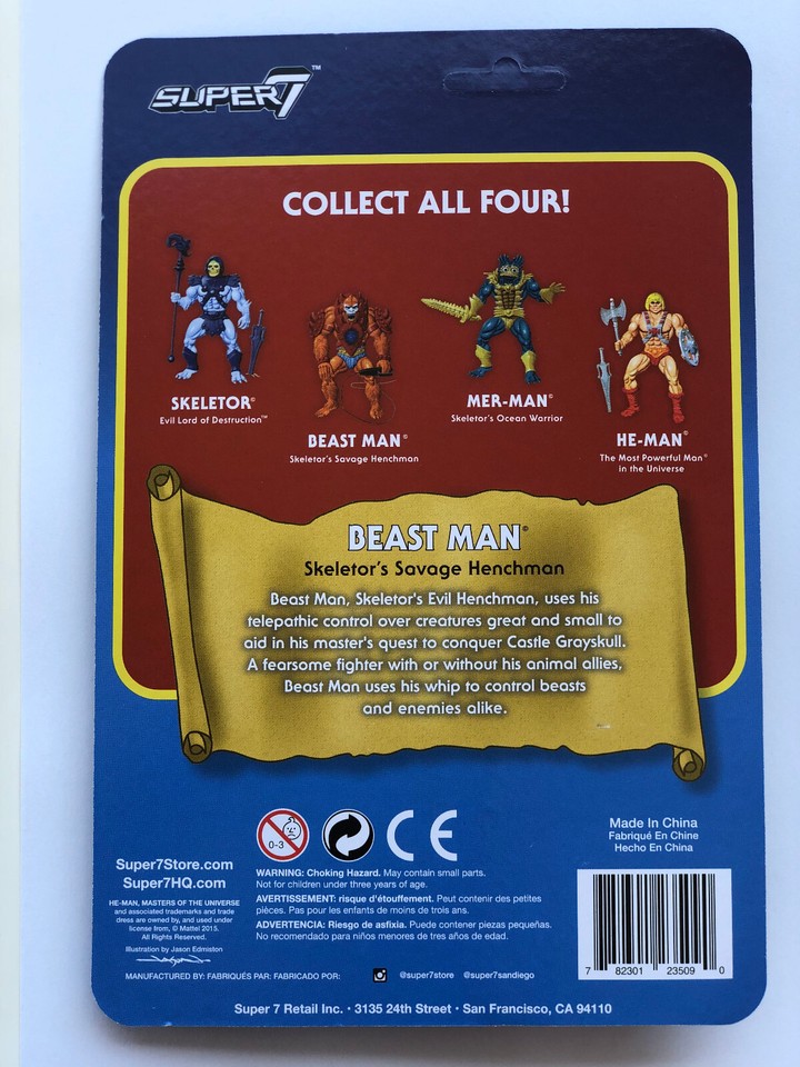 Super7 ReAction MOTU Masters Universe Action Figure Set HeMan Skeletor