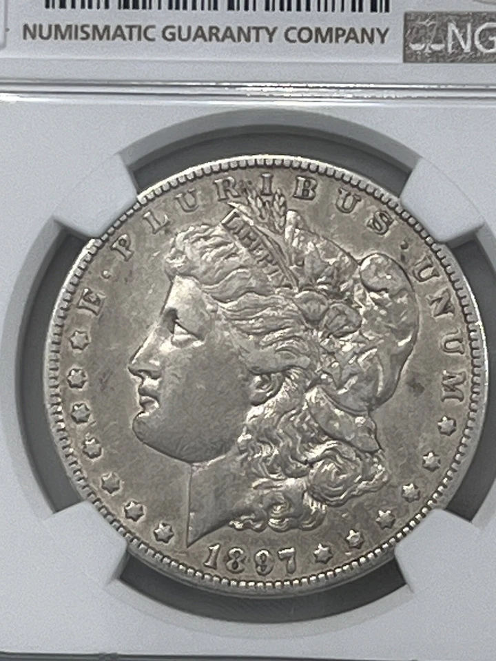 1897 O Morgan Dollar NGC Certified VF 35 US Silver Coin Low Ball Key Date - Image 3 of 4