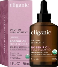 	Cliganic USDA Organic Rosehip Seed Oil for Face 100% Pure Natural Cold Pressed	