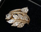 Vintage Milor, made in Italy CZ Leaf Motif pinky ring. — photo 3