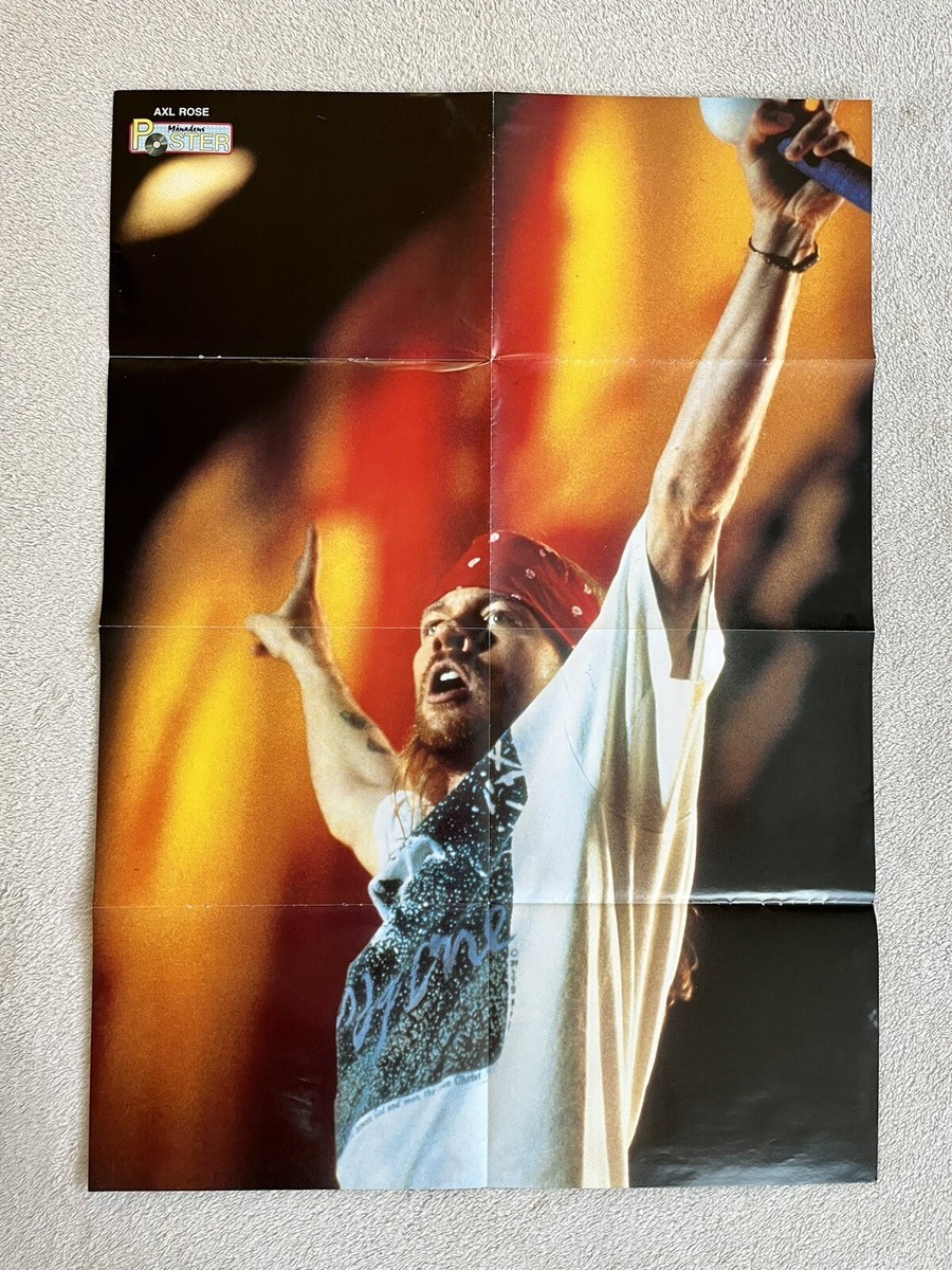 Guns N' Roses Axl Rose 1991 Metal Rock Swedish Poster Music