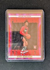 Scoot Henderson Franchise Features Purple Laser /99 2023-24 Panini Donruss NBA