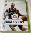 NBA Live 09 ~ EA Sports (Microsoft Xbox 360, 2009) Disc with Manual