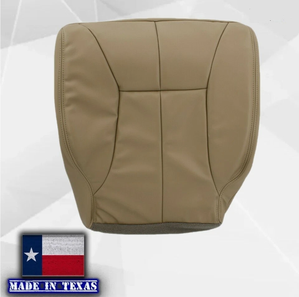 For 1998 1999 2000 2001 2002 Dodge Ram Front Synthetic Leather Seat Covers Tan - Image 3 of 4