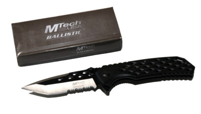 MTech USA Taschenmesser, Schwarz Aluminium-Griff Jagmesser MTEC-1575/502