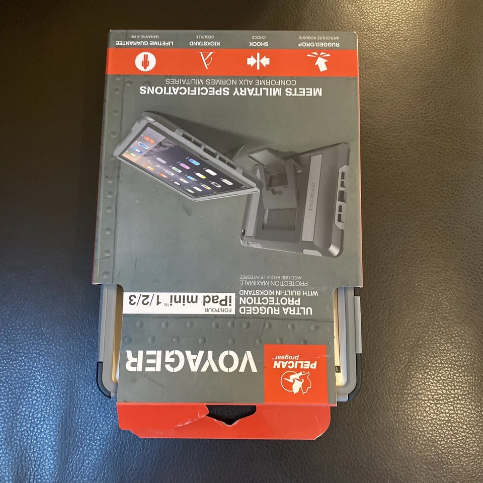 Hard Case Pelican Progear Voyager iPad Mini 1/2/3 w Built-in Kickstand Cover - Image 2 of 4