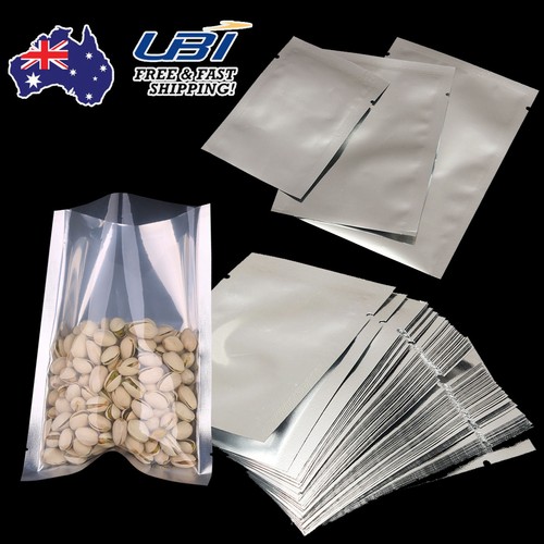 100pcs Aluminium Foil Clear Mylar Sachets Bags Pouches Heat Seal Food