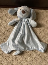 Gund Baby Blue Spunky Puppy Dog Security Blanket Lovey Plush Satin EUC