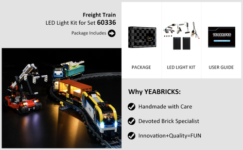 LED lighting Kit for LEGO 60336 Freight Train - Picture 6 of 7