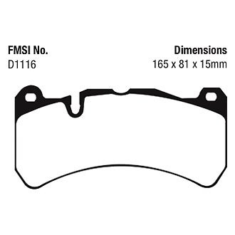 EBC DP41591R Yellowstuff Front Brake Pads for 2007-2011 Maserati Quattroporte