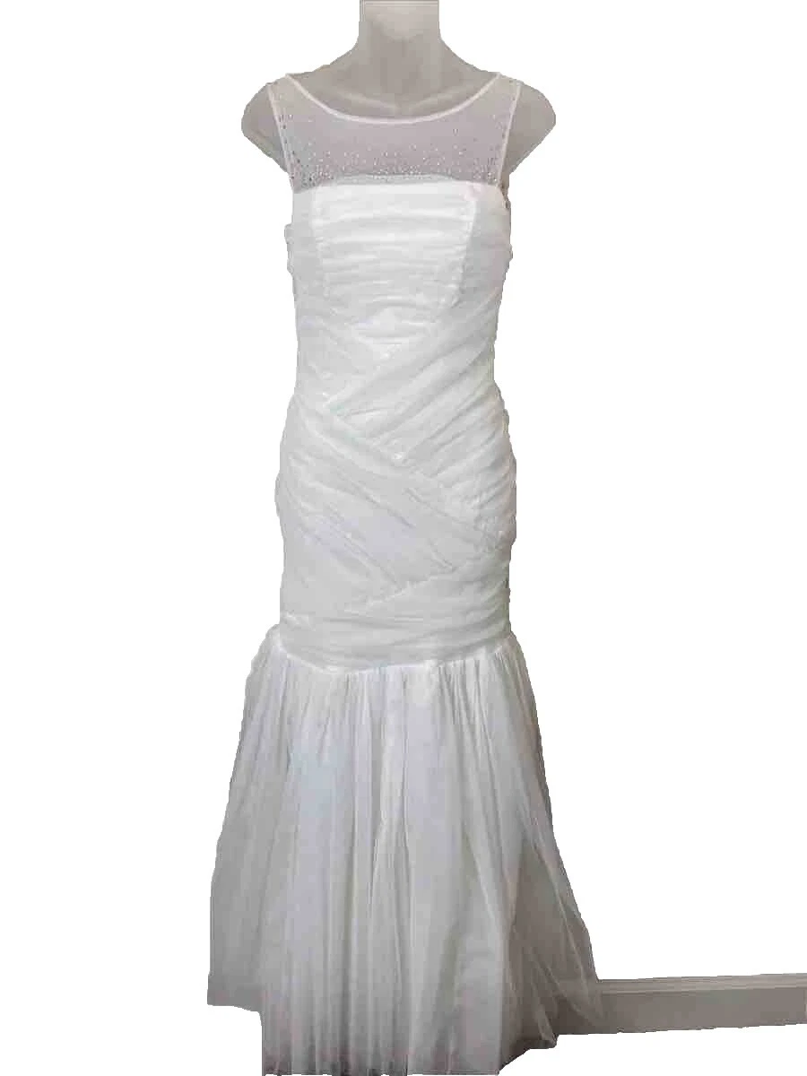 Vaina de tul vestidos de novia de manga