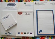 Lot of SEVEN Advertising and Branded Notepads Various Shapes-Sizes-Companies