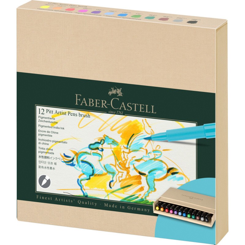Feutres à dessin Faber-Castell Pitt Brush pour encrage précis de manga