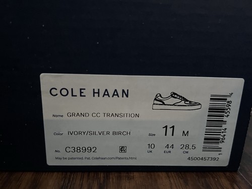 Cole Haan Grand Transition Shoes Men’s Sz 11 Sneakers Leather Ivory *Torn Box - Picture 10 of 12