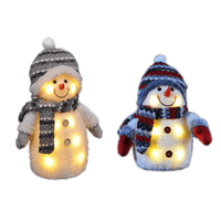 2Er Deko Schneemann Set Dekofigur Deko Weihnachtsdekoration Weihnachten