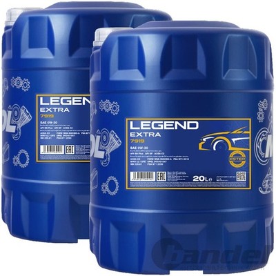 2x 20L MANNOL LEGEND EXTRA 0W30 MOTORÖL passend für BMW LL-12FE MB 229.61 API SN