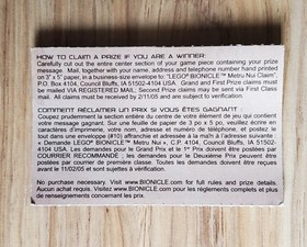 RARE GLITTER CANNISTER Bionicle 8601 Toa Metru Vakama 100% Complete Manual LEGO