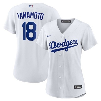 Los Angeles Dodgers Yoshinobu Yamamoto #18 Nike Women's White MLB