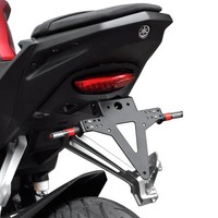 Kennzeichenhalter Yamaha MT125 14-19 Verstellbar Schwarz Inkl. Reflektorhalter