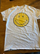 Crew Neck Tee for Kids - White with Yellow Graphic