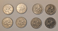 Canadian 25 cent "quarter" coins - Circulation - (lot) 1972 - 1979