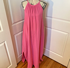 Universal Thread Womens Size XL Scoop Back Maxi Shift Dress Pink Cotton