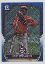 2023 Bowman Chrome Prospects Mega Box Blue Mojo Refractor Cristhian Vaquero 17ni