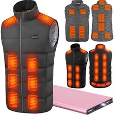 Heated Vest 11 / 23 Heating Zones With Battery Pack Electric Winter Heating Vest