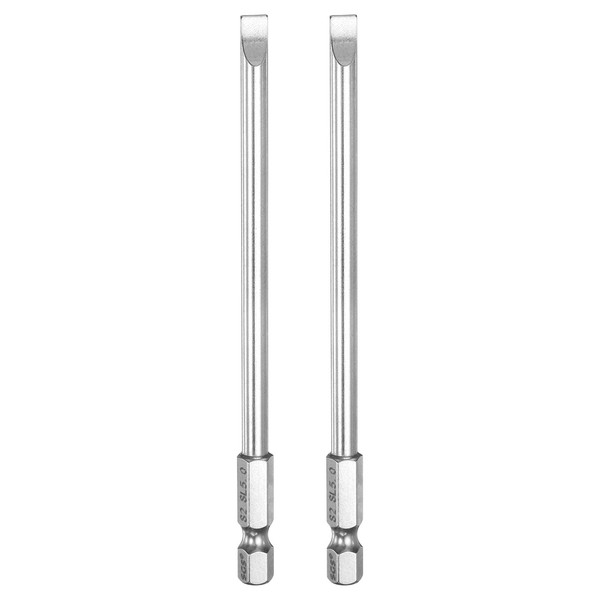 "2 StüCk SL5 Schlitz-Schraubendreher-Bits FüR 1/4\" Sechskantschaft 4.3\" Magnet"-image