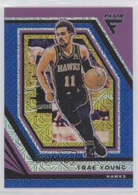 2022-23 Panini Flux Blue Mojo Prizm 18/25 Trae Young #80 rf2