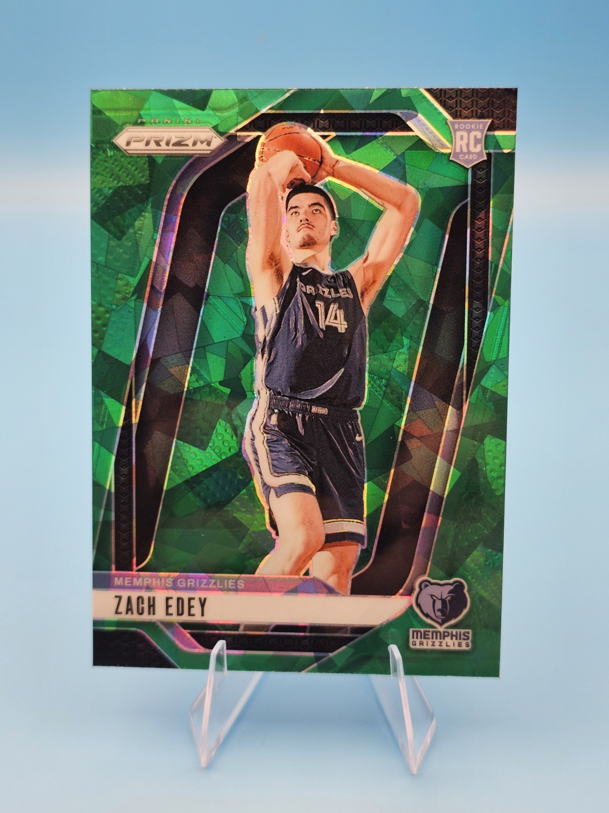 2024-25 Panini Prizm - Zach Edey #249 Green Ice Prizm (RC)