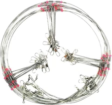 10Pcs Fishing Wire Leader Saltwater Tackle Rig,70Lb High-Strength Fishing Wire