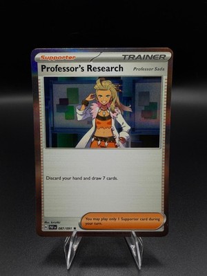 Professor's Research 087/091 Rare Paldean Fates Pokemon Holo Near Mint