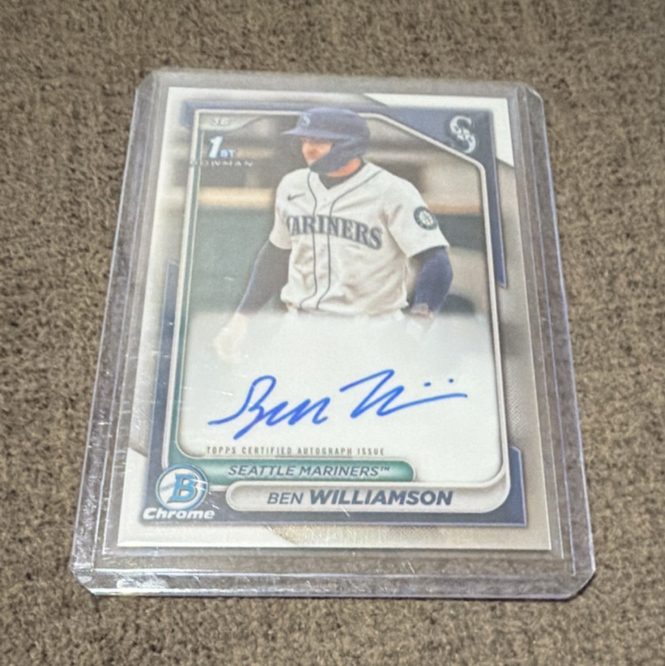 Topps 2024 Bowman Chrome Ben Williamson Mariners 1st Bowman Autograph #CPA-BWI