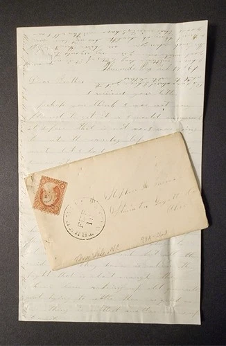 1861 "Eve of Civil War " Letter - 1st Ohio Cavalry Soldier Recipient NY