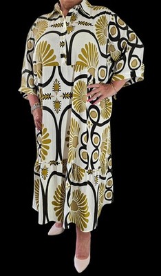 Maxi summer dress size 46-50 made of natural fabric 