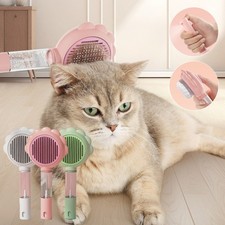 2 In 1 Self Cleaning Dog Brush Comb With Spray Pets Grooming Hair Remover Combs