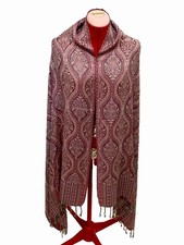 Shawl Scarf Wrap Travel Boho Peasant Beachy Ethnic Soft Oversized 72 x28 Fringe