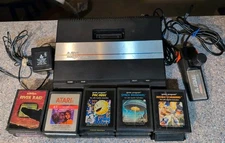 Atari 7800 Console With 15 Games Tested Defender Star Wars Space Invaders   More