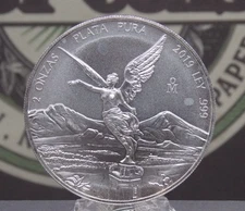 2019 Mexico 2oz .999 Fine Silver **LIBERTAD** 2 Onzas Bullion #EC6 ECC&C, Inc.