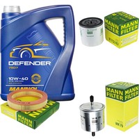 Mann Inspektionspaket 5L Mannol Defender 10W-40 FüR Ford Fiesta III 1.1