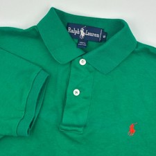 Boy  s Polo Shirt Ralph Lauren Youth Small Green Short Sleeve Red Pony