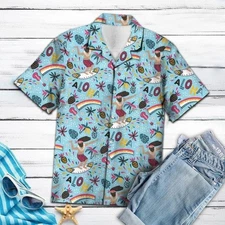 Surfing Aloha Hawaiian Shirt Unisex Full Size Adult Colorful HW1326